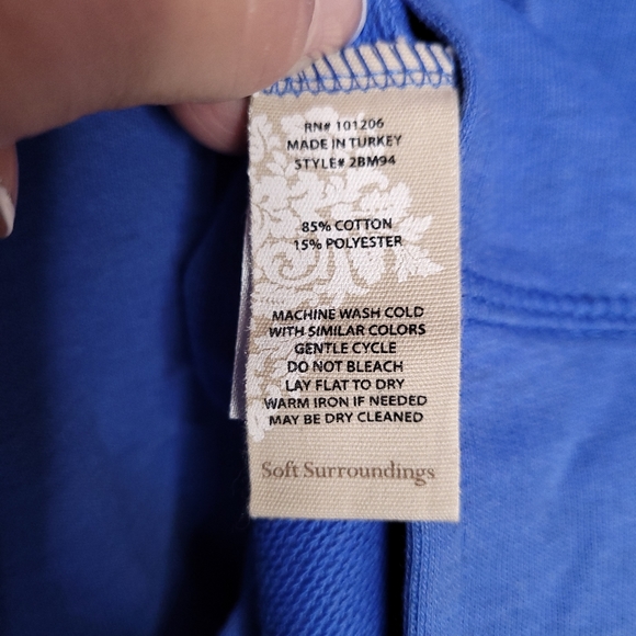 SOFT SURROUNDINGS Women's Tunic Length Long Sleeve Soho Hoodie MEDIUM - Picture 3 of 11